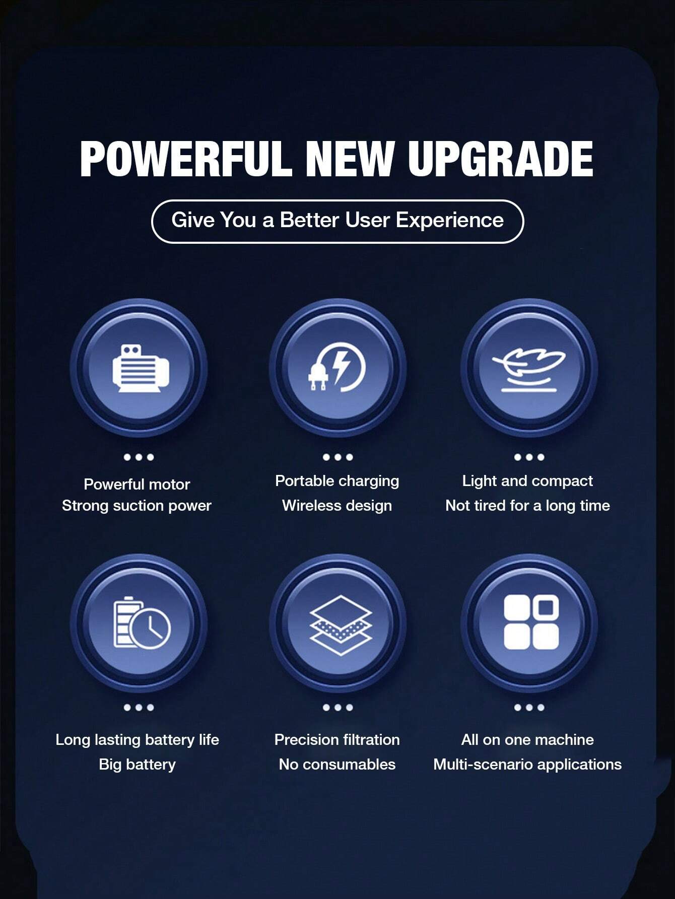 1pc 120W High-Power But Mini Cordless Vacuum Cleaner