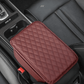 Leather Car Armrest Box Heightening Pad With Side Storage Bag, Car Armrest Box Cushion With Storage Pocket