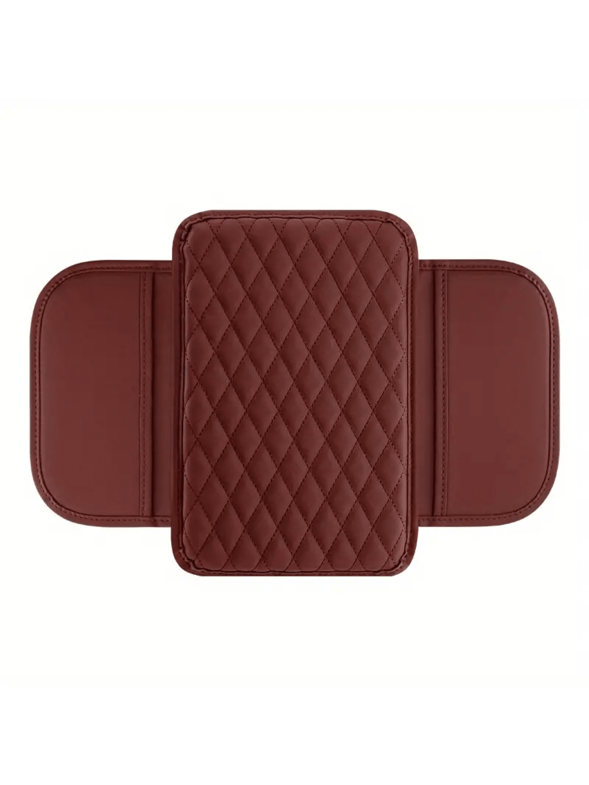 Leather Car Armrest Box Heightening Pad With Side Storage Bag, Car Armrest Box Cushion With Storage Pocket