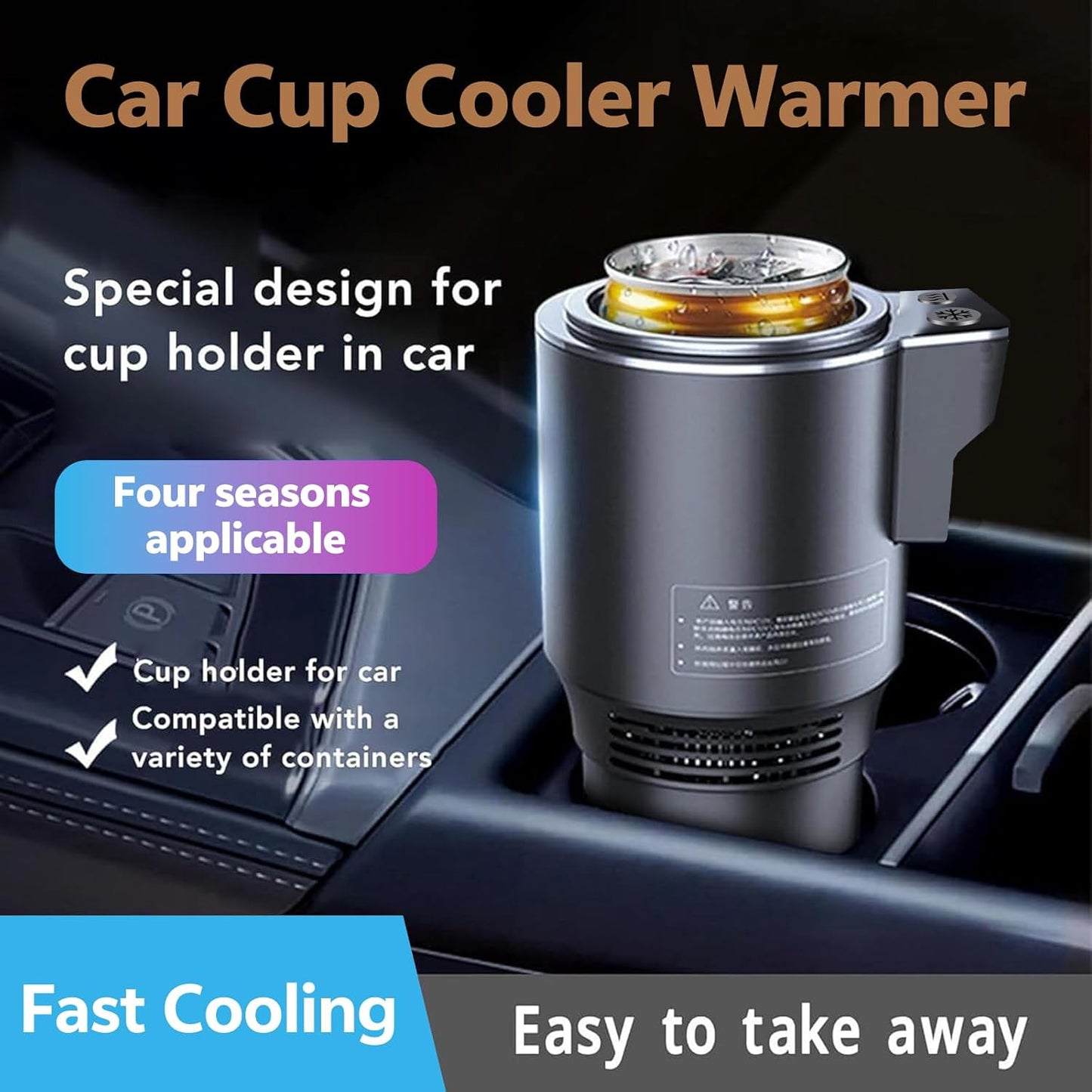 Smart Car 2-in-1 Hot And Cold Cup Drinks Holder
