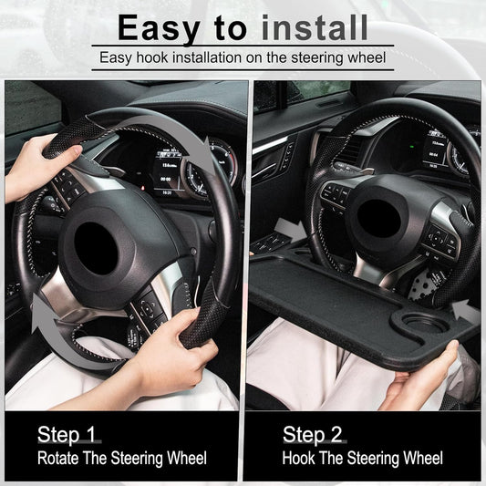 Multifunctional steering wheel dining table